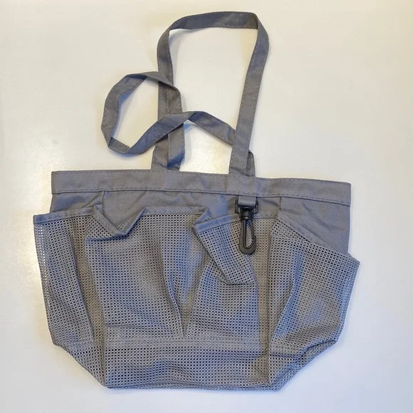 Portable Mesh Shower Dorm Caddy Tote Hanging Toiletry Bath Organizer with Clip - Picture 2 of 9